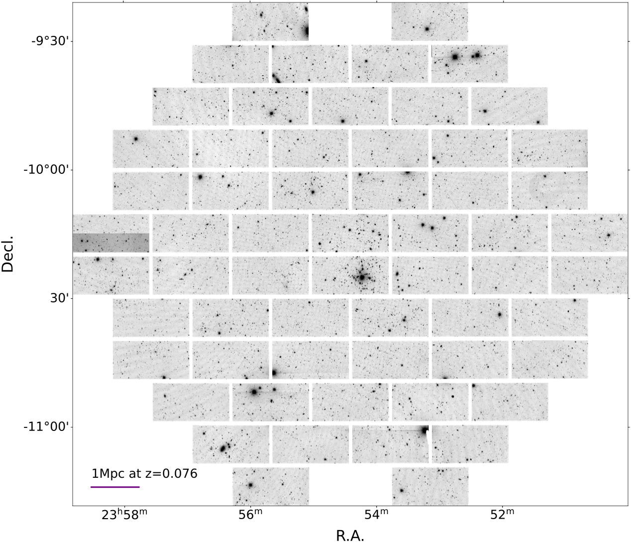 single-exposure (300s) mosaic of A2670 in r band