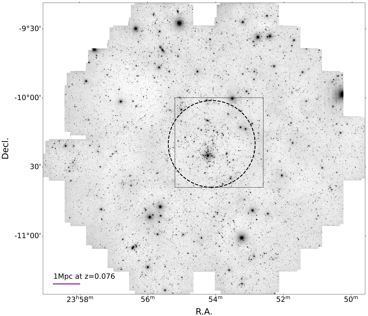 stacked (9000s) mosaic of A2670 in r band